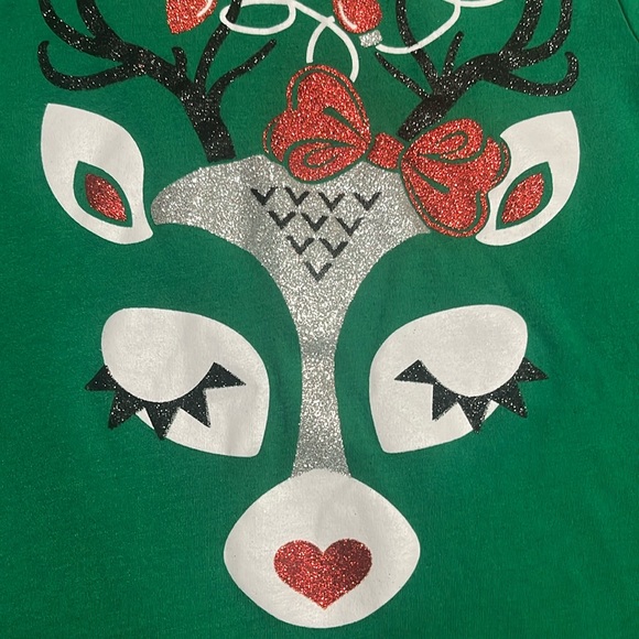 Kids Bundle of 2 Christmas Long Sleeve Tops Girls Size M/L - Picture 4 of 15